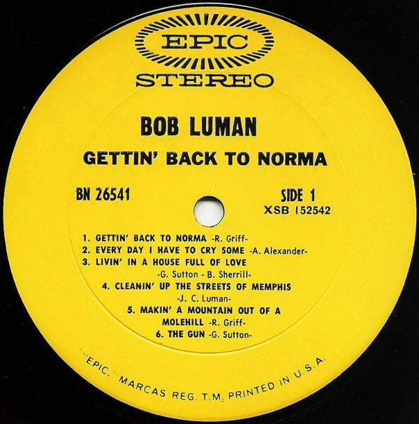 Bob Luman : Gettin' Back To Norma (LP)