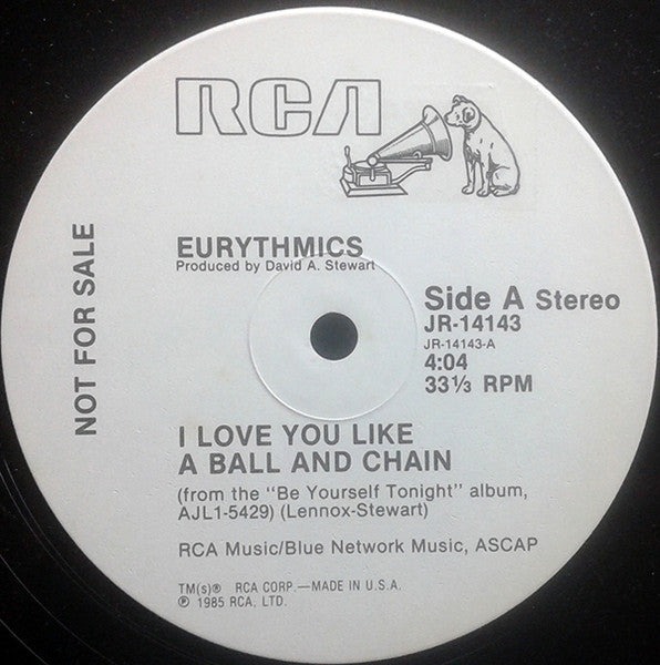 Eurythmics : I Love You Like A Ball And Chain (12", Single, Promo)