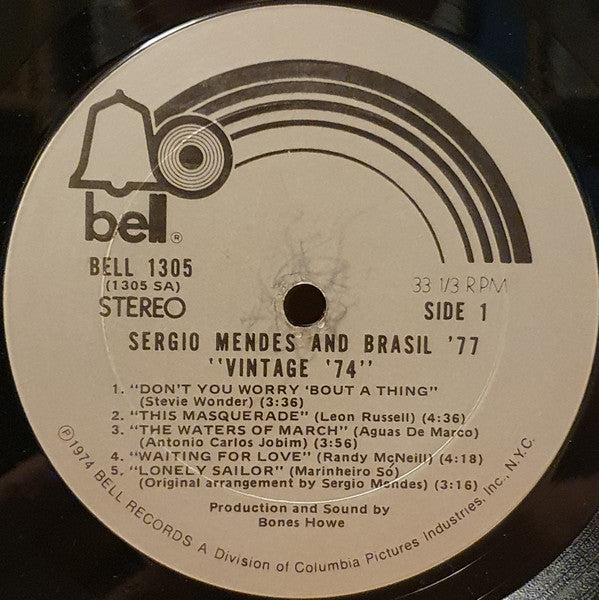 Sergio Mendes And Brasil 77* : Vintage 74 (LP, Album, Gat)