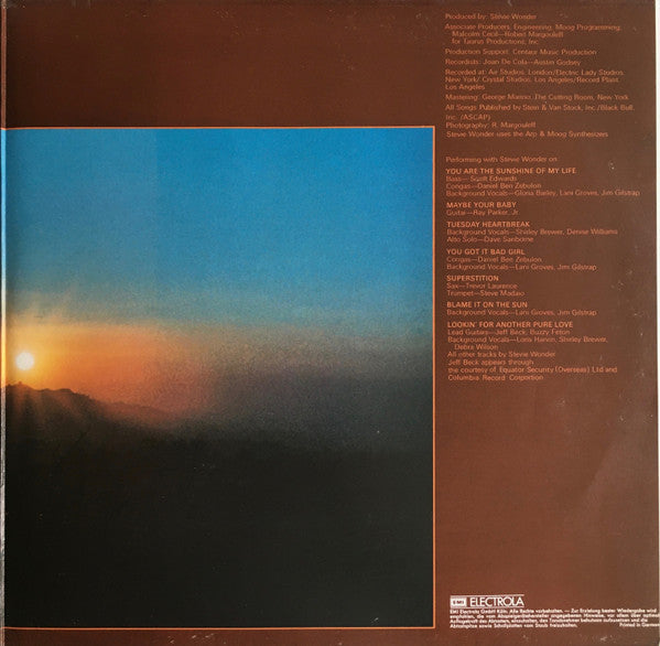 Stevie Wonder : Talking Book (LP, Album, Gat)