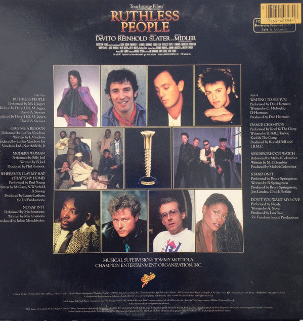 Various : Ruthless People (The Original Motion Picture Soundtrack) (LP, Album, Comp)
