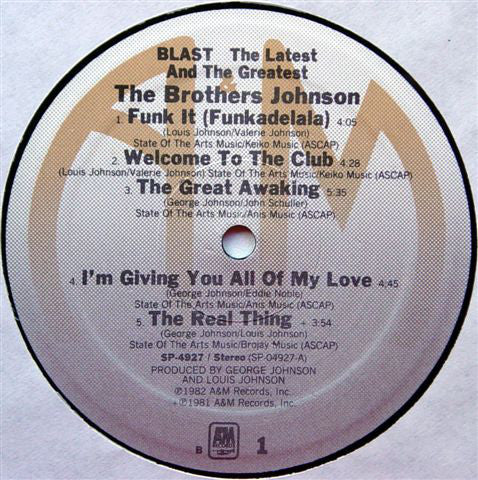 The Brothers Johnson* : Blast! (LP, Album, Comp, B-l)