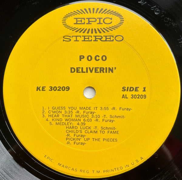 Poco (3) : Deliverin' (LP, Album, Pit)