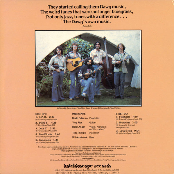 David Grisman Quintet : The David Grisman Quintet (LP, Album, RE)