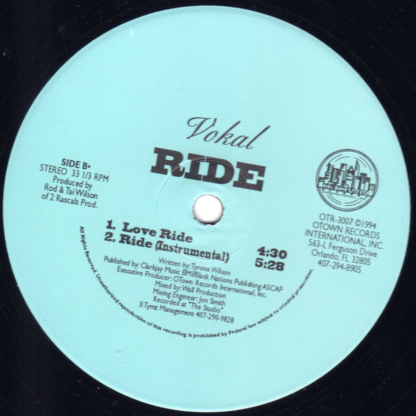 Vokal (2) : Ride (12")