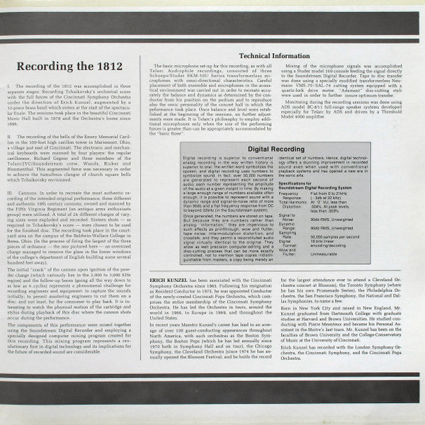 Tchaikovsky*, Cincinnati Symphony Orchestra, Erich Kunzel : 1812 / Capriccio Italien / "Cossack Dance" From Mazeppa (LP, Gat)