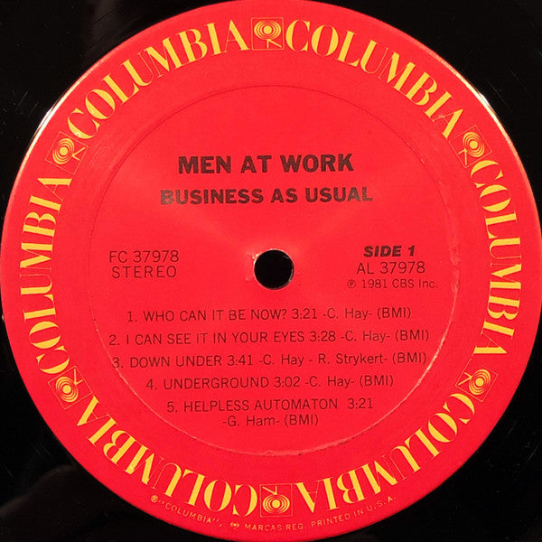 Men At Work : Business As Usual (LP, Album)