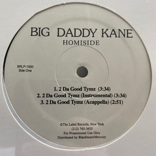 Big Daddy Kane : 2 Da Good Tymz (12", Promo)