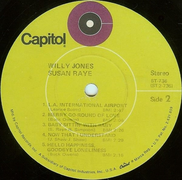 Susan Raye : Willy Jones (LP, Album)