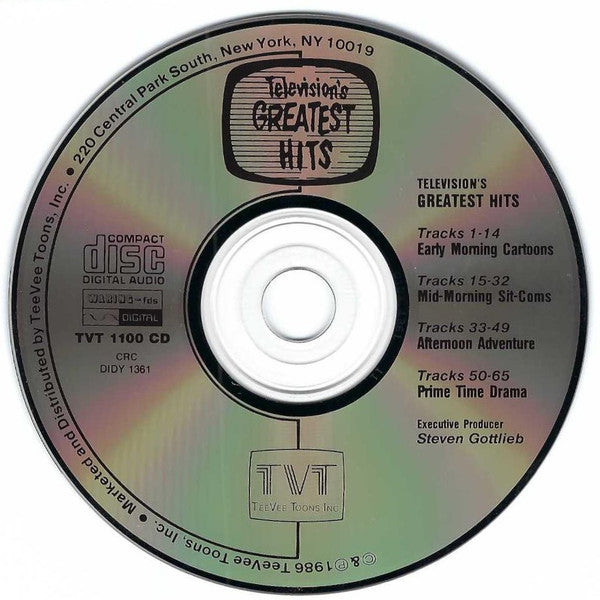Various : Television's Greatest Hits (65 TV Themes! From The 50's And 60's) (CD, Comp, Club)