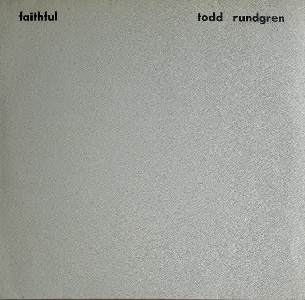 Todd Rundgren : Faithful (LP, Album)