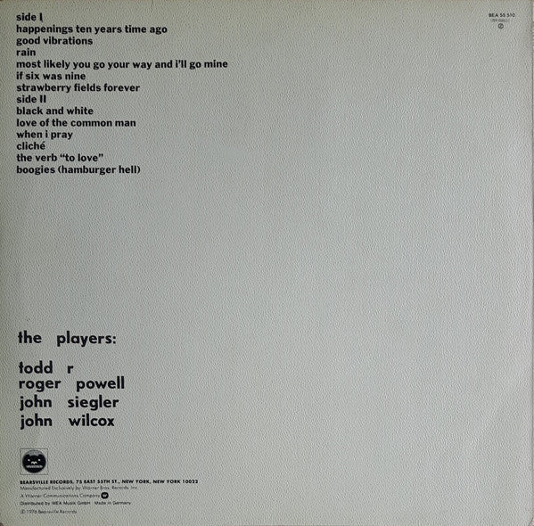 Todd Rundgren : Faithful (LP, Album)