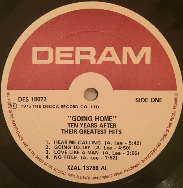 Ten Years After : Goin' Home! (LP, Album, Comp, Aud)