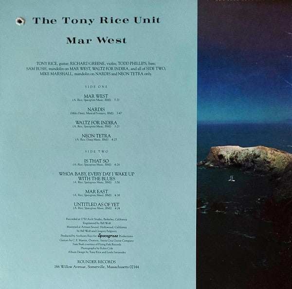The Tony Rice Unit : Mar West (LP, Album, RP)