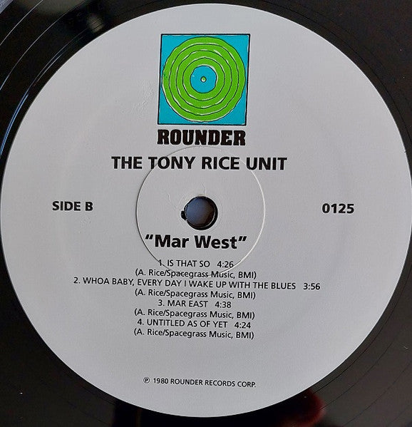 The Tony Rice Unit : Mar West (LP, Album, RP)