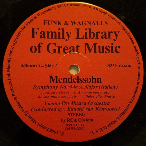 Mendelssohn* : The Italian - Fourth Symphony / Music From A Midsummer Night's Dream (LP, Album)