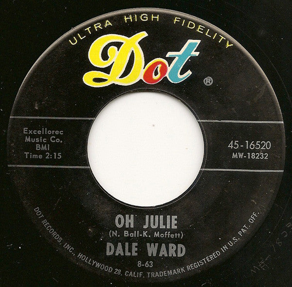 Dale Ward : Letter From Sherry / Oh Julie (7", Single)