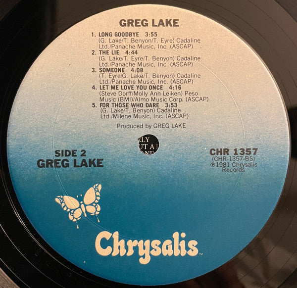 Greg Lake : Greg Lake (Vinyl, VG) – Square Cat Vinyl