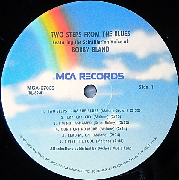 Bobby Bland : Two Steps From The Blues (LP, Album, RE, Pin)