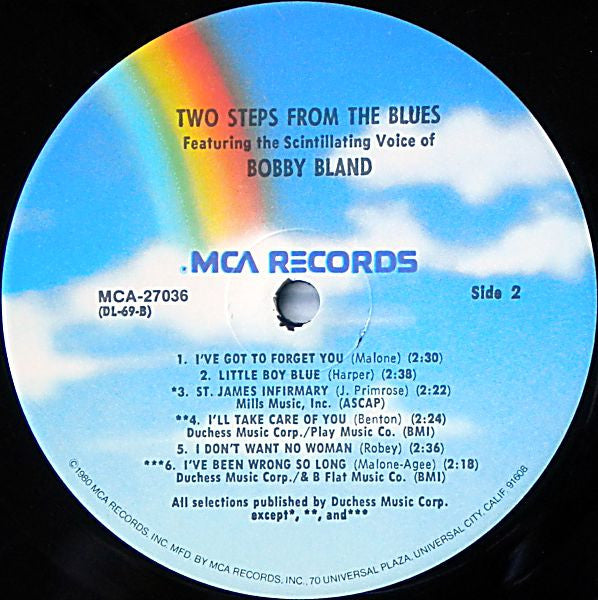 Bobby Bland : Two Steps From The Blues (LP, Album, RE, Pin)