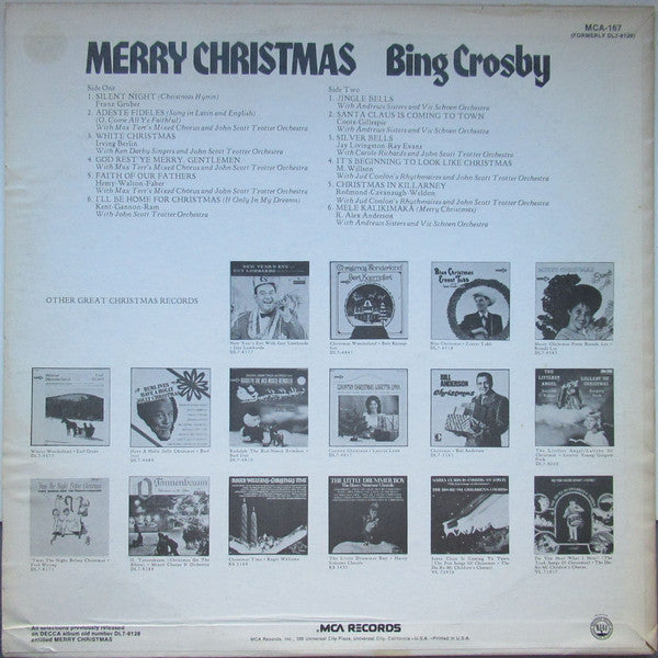 Bing Crosby : Merry Christmas (LP, Album, RE, Bla)