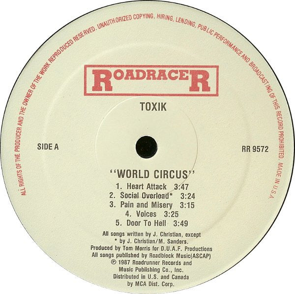 Toxik : World Circus (LP, Album, EMW)