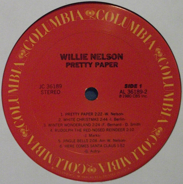 Willie Nelson : Pretty Paper (LP, Album, Emb)
