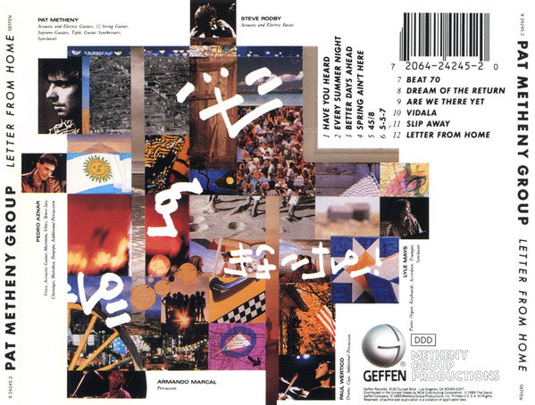 Pat Metheny Group : Letter From Home (CD, Album, RE)