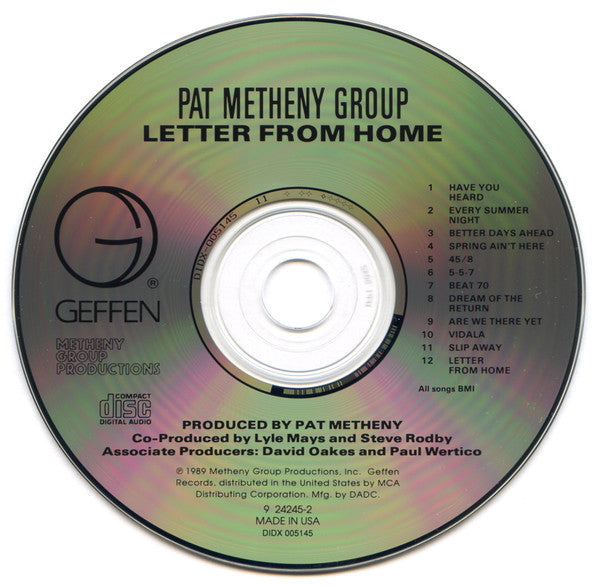 Pat Metheny Group : Letter From Home (CD, Album, RE)