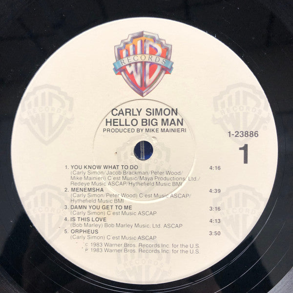 Carly Simon : Hello Big Man (LP, Album, Jac)