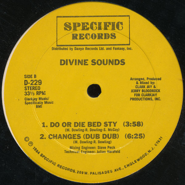 Divine Sounds : Changes / Do Or Die Bed Sty (12")