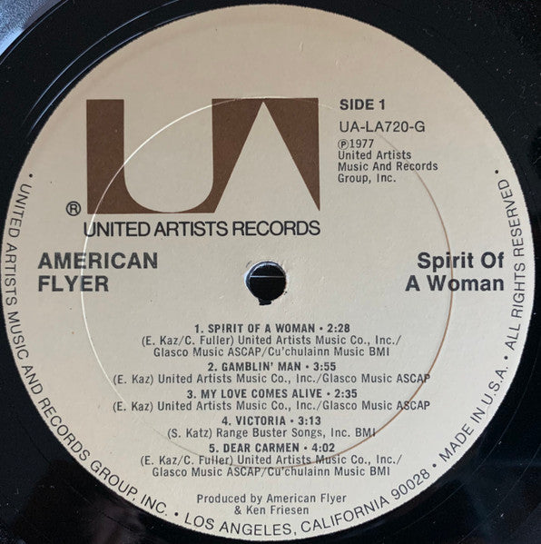 American Flyer : Spirit Of A Woman (LP, Album)