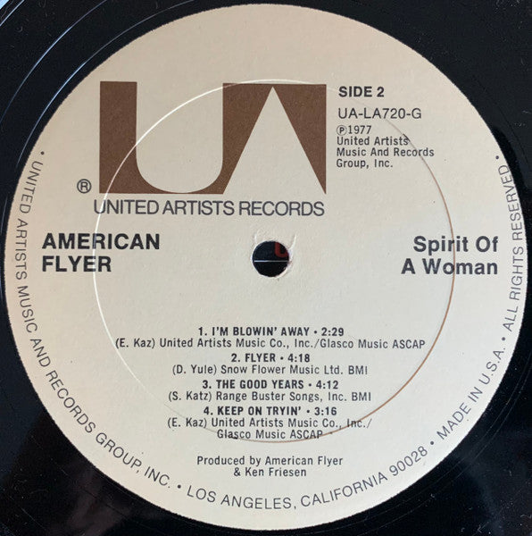 American Flyer : Spirit Of A Woman (LP, Album)