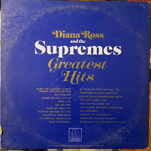 Diana Ross And The Supremes* : Greatest Hits (2xLP, Album, Comp, RCA)