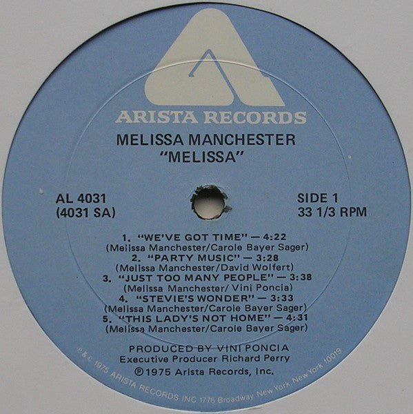 Melissa Manchester : Melissa (LP, Album)