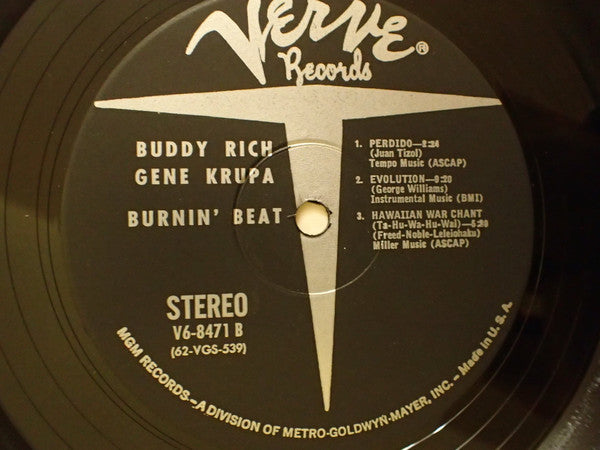 Buddy Rich / Gene Krupa : Burnin' Beat (LP, Album)