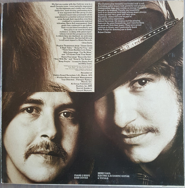 The Outlaws* : Outlaws (LP, Album, RP, Gat)