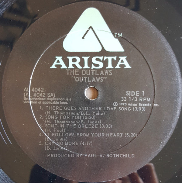 The Outlaws* : Outlaws (LP, Album, RP, Gat)