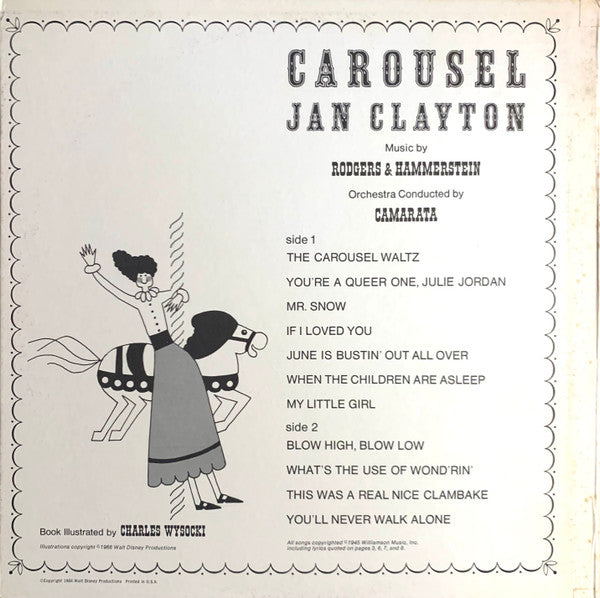 Jan Clayton, Rodgers & Hammerstein, Camarata* : Carousel (LP, Album, Mono, RE)
