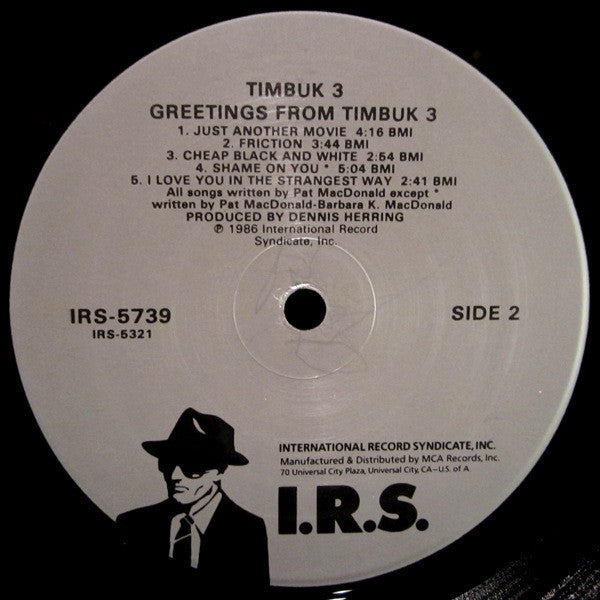 Timbuk 3 : Greetings From Timbuk 3 (LP, Album, Glo)