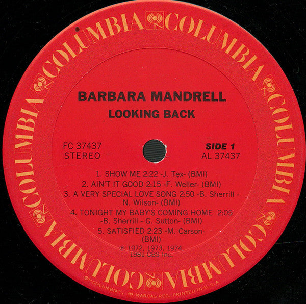 Barbara Mandrell : Looking Back (LP, Comp, Ter)