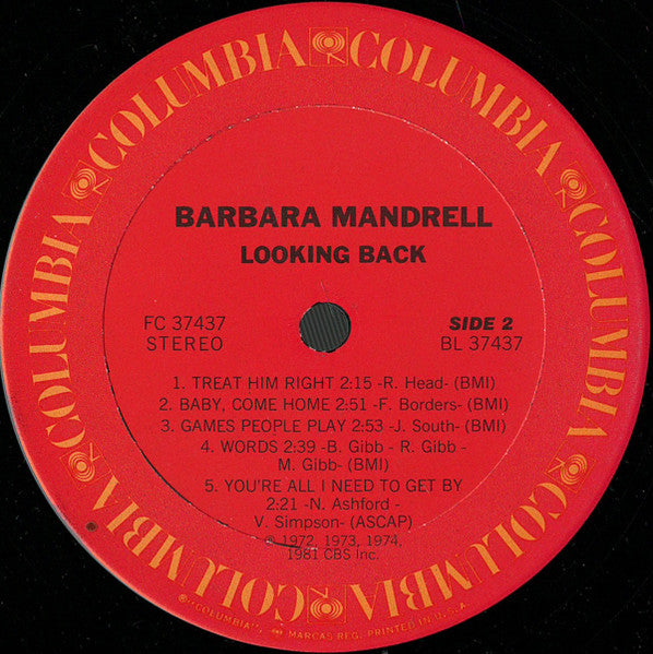 Barbara Mandrell : Looking Back (LP, Comp, Ter)