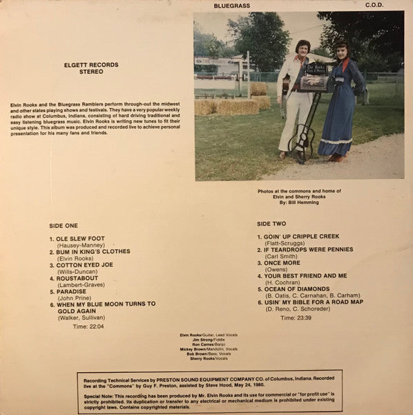 Elvin Rooks And The Blue Grass Ramblers : Live At The Commons (LP, Album)