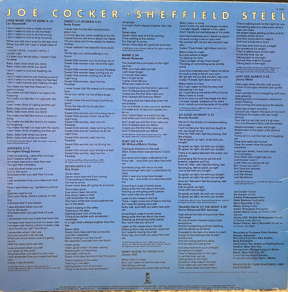 Joe Cocker : Sheffield Steel (LP, Album, All)