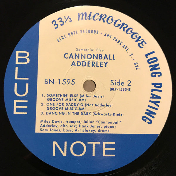 Cannonball Adderley : Somethin' Else (Vinyl, VG+) – Square Cat Vinyl