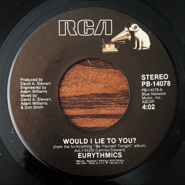 Eurythmics : Would I Lie To You? (7", Single)