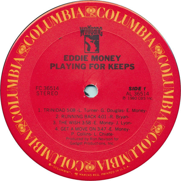Eddie Money : Playing For Keeps (LP, Album, Ter)