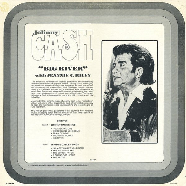 Johnny Cash And Jeannie C. Riley : Big River (LP, Comp, Club, Cap)
