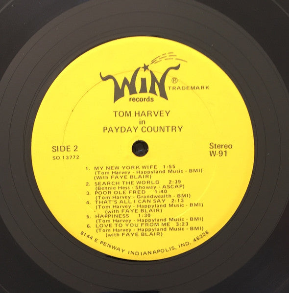 Tom Harvey (4) : Tom Harvey In Payday Country (LP, Album)