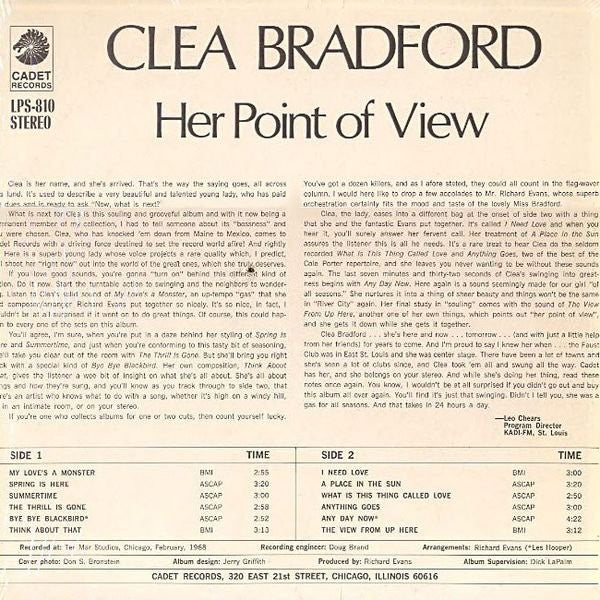 Clea Bradford : Her Point Of View (LP, Album)
